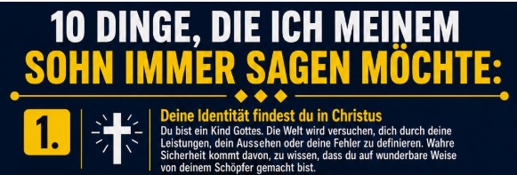 10 Dinge, welche Ich meinem Sohn sagen möchte